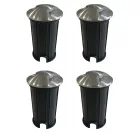 Marker Outdoor Recessed LED Spotlight in Stainless Steel 4 Pieces - Rhombus Viadurini