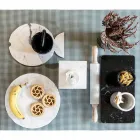 Marble Rolling Pin with Wooden Handles Made in Italy - Senni Viadurini