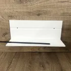 White Corian Wall Shelf L 35 or L 60 cm Made in Italy Quality - Elono Viadurini