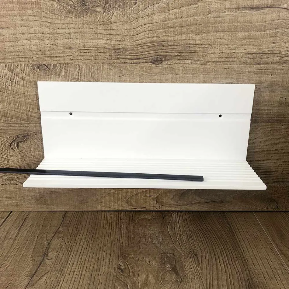 White Corian Wall Shelf L 35 or L 60 cm Made in Italy Quality - Elono Viadurini