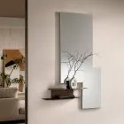 Wall Shelf with Two Metal Shelves in Three Colors - Rual Viadurini