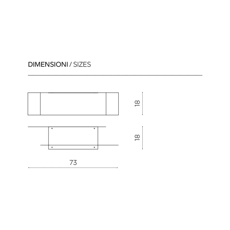 Rual Wall Shelf with Two Metal Shelves in Three Colors Viadurini