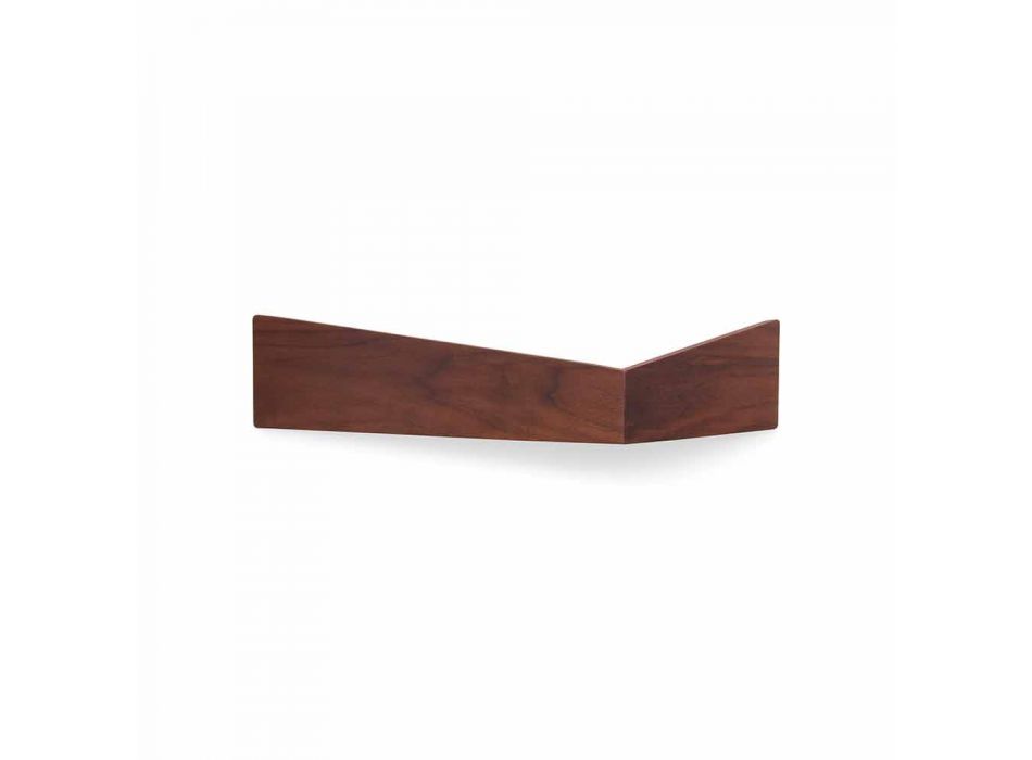 Design Wall Shelf in Plywood and Metal with Coat Rack - Berema Viadurini