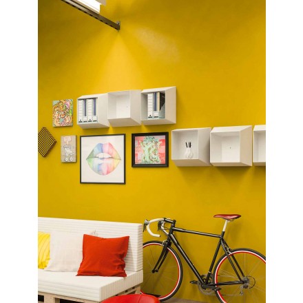 Modern Design Wall Shelf in White Polypropylene - Concy Viadurini