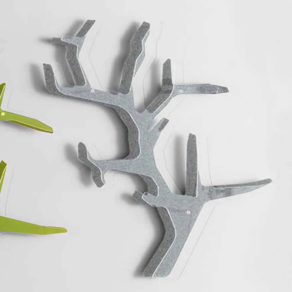 Plexiglass Wall Shelf with Coat Hooks Made in Italy - Neon Viadurini