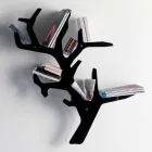 Plexiglass Wall Shelf with Coat Hooks Made in Italy - Neon Viadurini