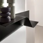 Nimea Wavy Metal Wall Shelf in Three Color Finishes Viadurini