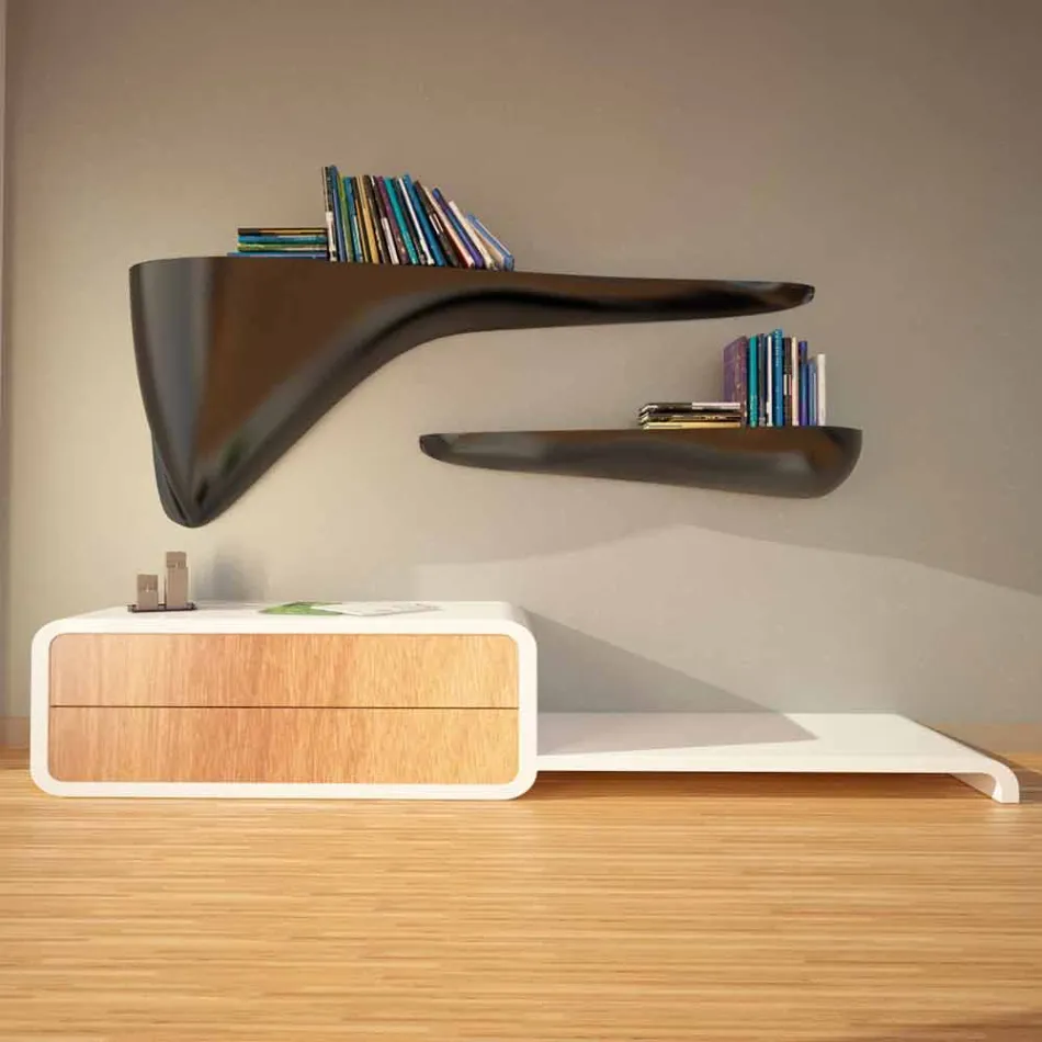 Modern design shelf produced in Italy, Sizzano Viadurini