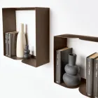 Metal Shelf in Two Sizes and Three Colors with Curved Details - Thalia Viadurini