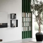 Metal Shelf in Two Sizes and Three Colors with Curved Details - Thalia Viadurini