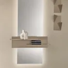 Modern Design Metal Shelf with Two Horizontal Shelves - Miro Viadurini
