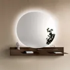 Modern Design Metal Shelf with Two Horizontal Shelves - Miro Viadurini
