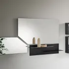 Modern Design Metal Shelf with Two Horizontal Shelves - Miro Viadurini