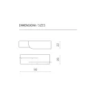 Modern Design Metal Shelf with Two Horizontal Shelves - Miro Viadurini