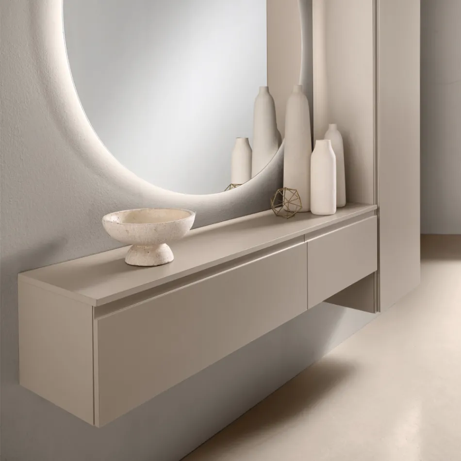 Front-Opening Melamine Shelf in Two Sizes and Multiple Colors - Lunis Viadurini