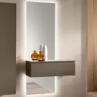 Front-Opening Melamine Shelf in Two Sizes and Multiple Colors - Lunis Viadurini