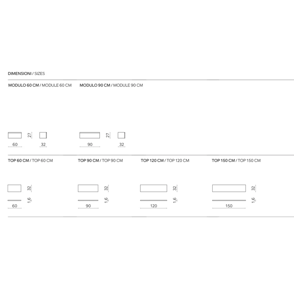 Front-Opening Melamine Shelf in Two Sizes and Multiple Colors - Lunis Viadurini