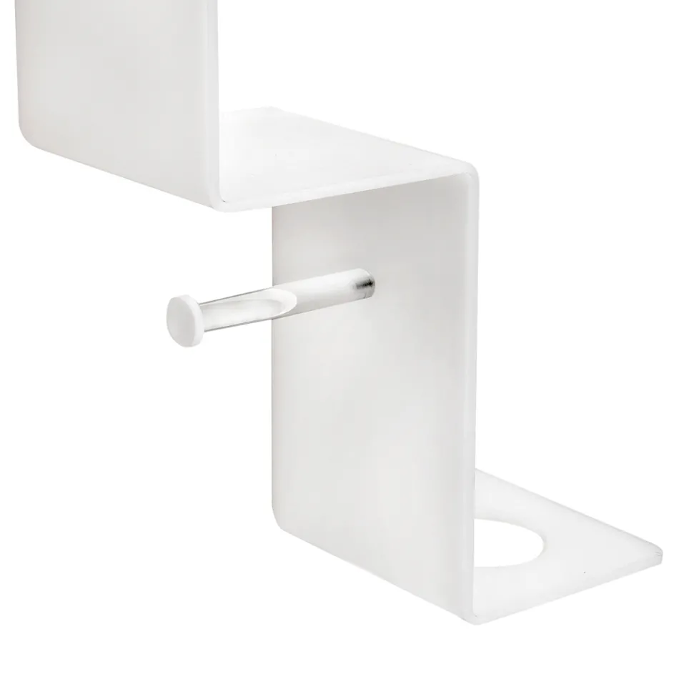 Bathroom Shelf with Roll Holder and Toilet Brush Holder Made in Italy - Scrooge Viadurini