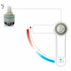 Tall Brass Bathroom Sink Mixer Without Drain Made in Italy - Sindra Viadurini