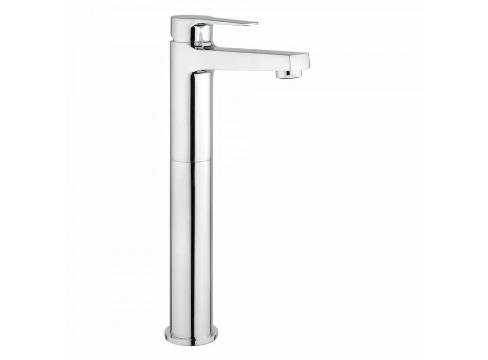 Tall Brass Bathroom Sink Mixer Without Drain Made in Italy - Sindra Viadurini