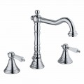 Classic 3-Hole Brass Basin Mixer Made in Italy - Shelly