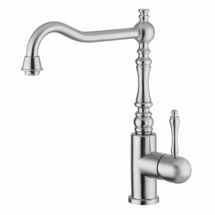 Classic Stainless Steel Kitchen Sink Mixer Made in Italy - Gift Viadurini