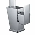 Mixer with Adjustable Spout for Washbasin in Brass Made in Italy - Alibi Viadurini