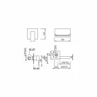 Modern Wall Mounted Basin Mixer with Waterfall Spout Made in Italy - Bibo Viadurini