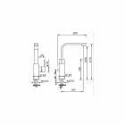 High Swivel Spout Bathroom Sink Mixer Made in Italy - Panela Viadurini