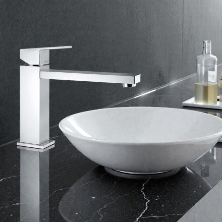 Bathroom basin mixer with spout 170 mm center distance Made in Italy - Medida Viadurini