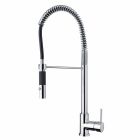 Adjustable Brass Kitchen Basin Mixer with Spring Made in Italy - Keope Viadurini