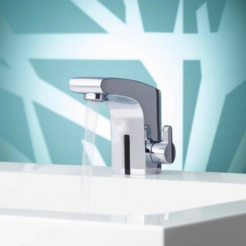 Modern Basin Mixer with Infrared Sensor in Chromed Metal - Gonzo