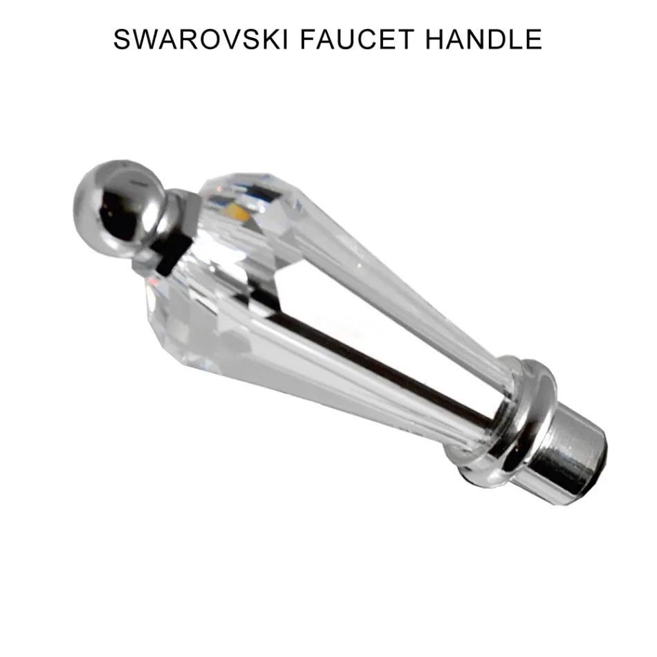 Classic Style Handmade Brass Basin Mixer with Lever - Noriana Viadurini