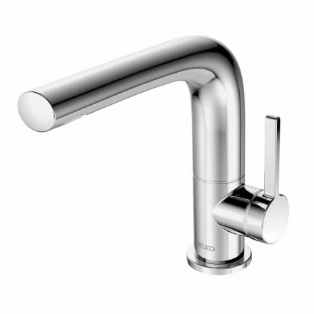 Modern Single-lever Bathroom Basin Mixer in Metal - Pinto Viadurini