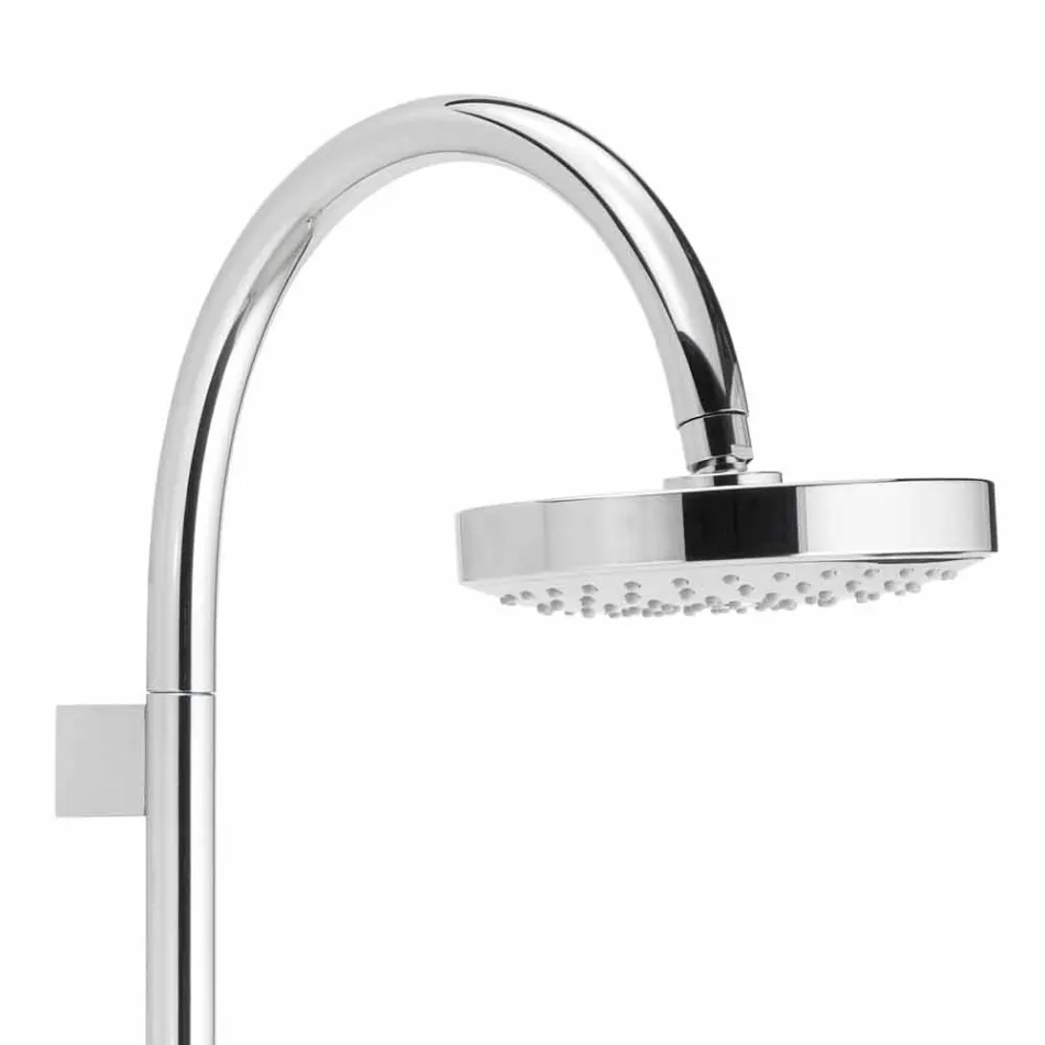 Modern Shower Mixer with Shower Head and Metal Handshower - Zanio Viadurini