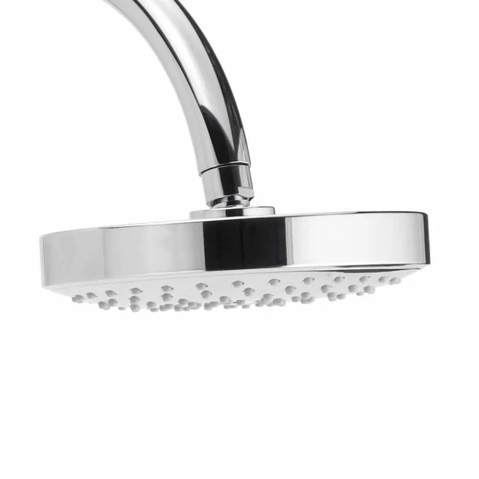 Modern Shower Mixer with Shower Head and Metal Handshower - Zanio Viadurini