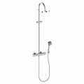 Shower column with shower head and handshower in chromed brass, high quality - Zanio