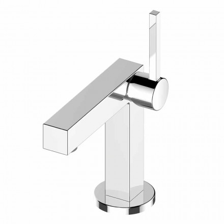 Modern Bathroom Washbasin Mixer in Chrome Finish Metal - Girino Viadurini