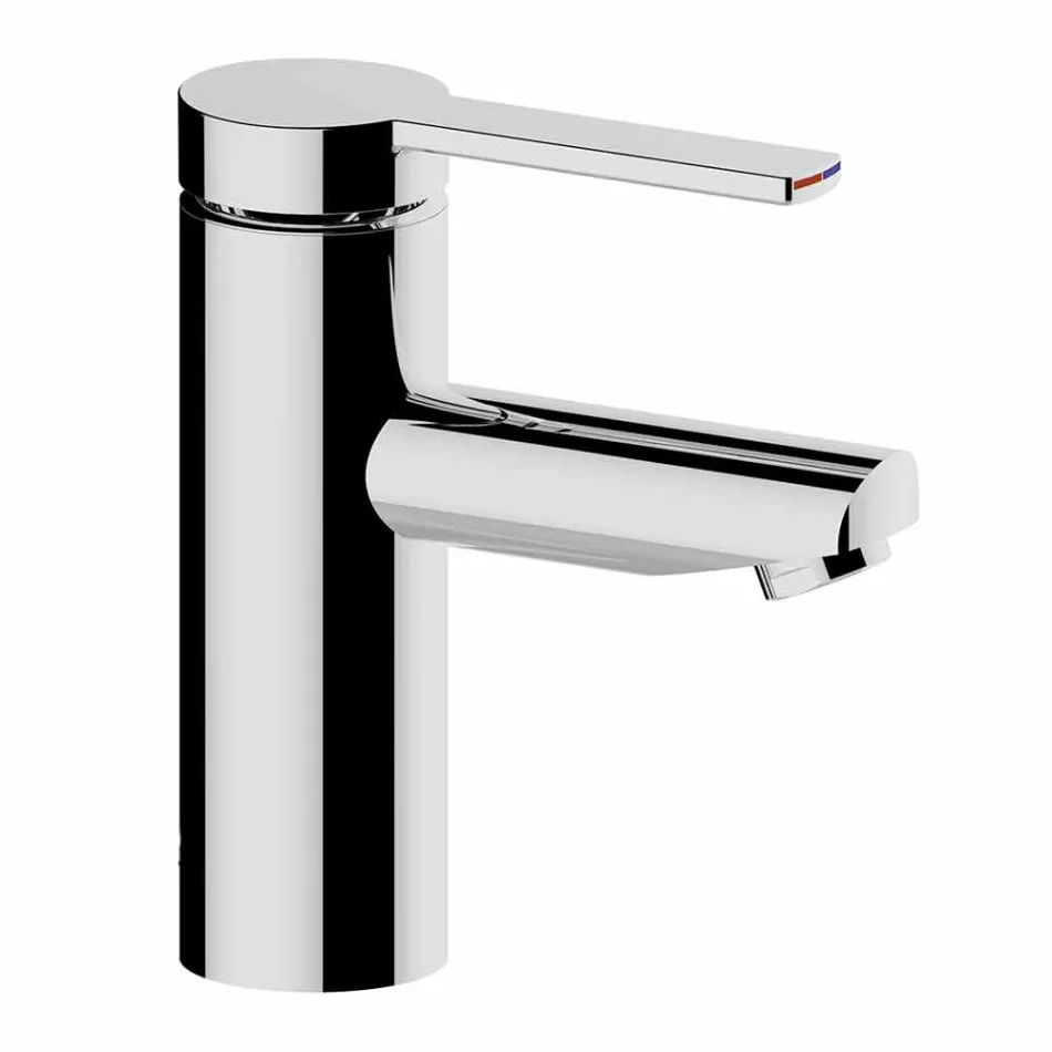 Modern Bathroom Sink Mixer in Chrome-Plated Metal - Zanio Viadurini