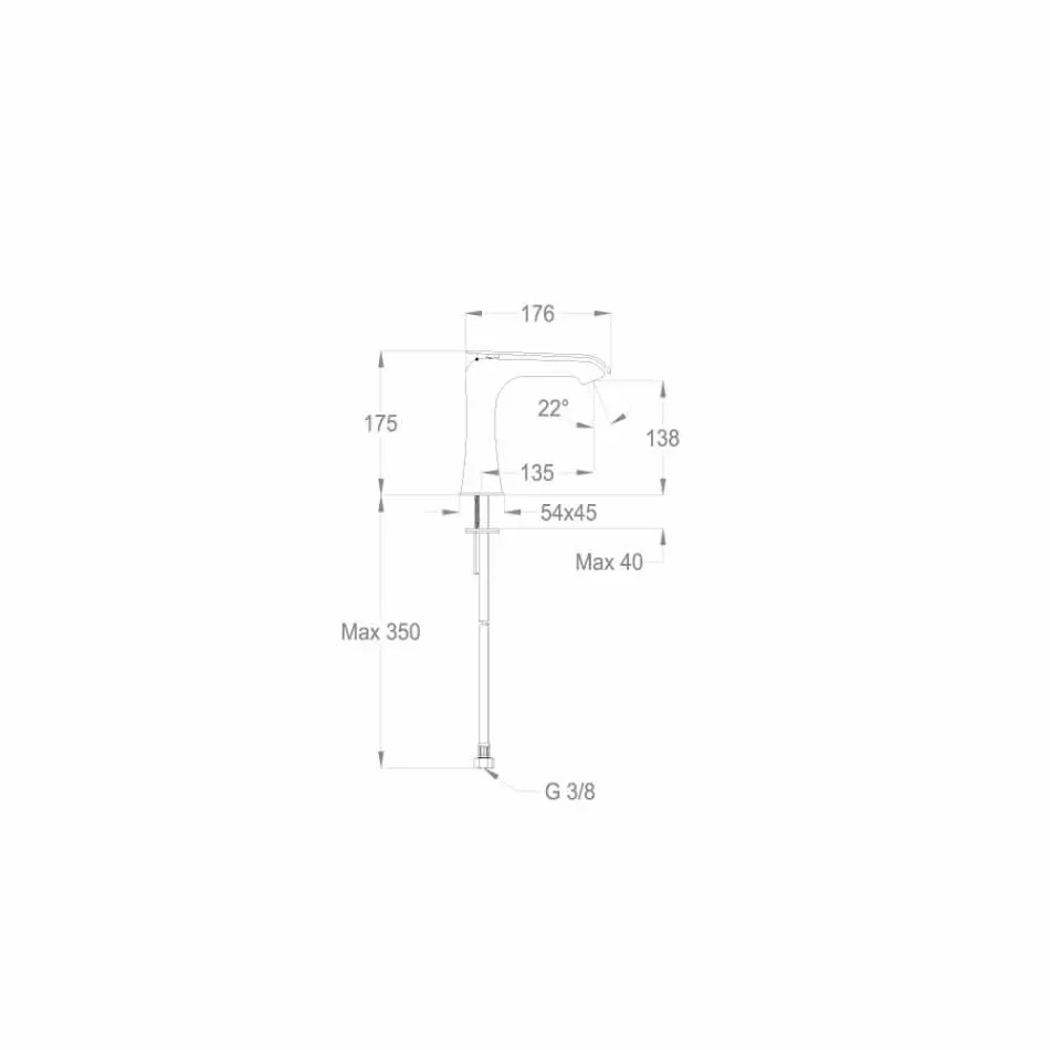Modern Brass Basin Mixer Made in Italy - Bonina Viadurini