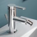 Single-lever bidet mixer with flat design in chromed brass - Agenore