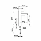 Modern Design Single Lever Mixer for Bathroom Washbasin in Metal - Zanio Viadurini