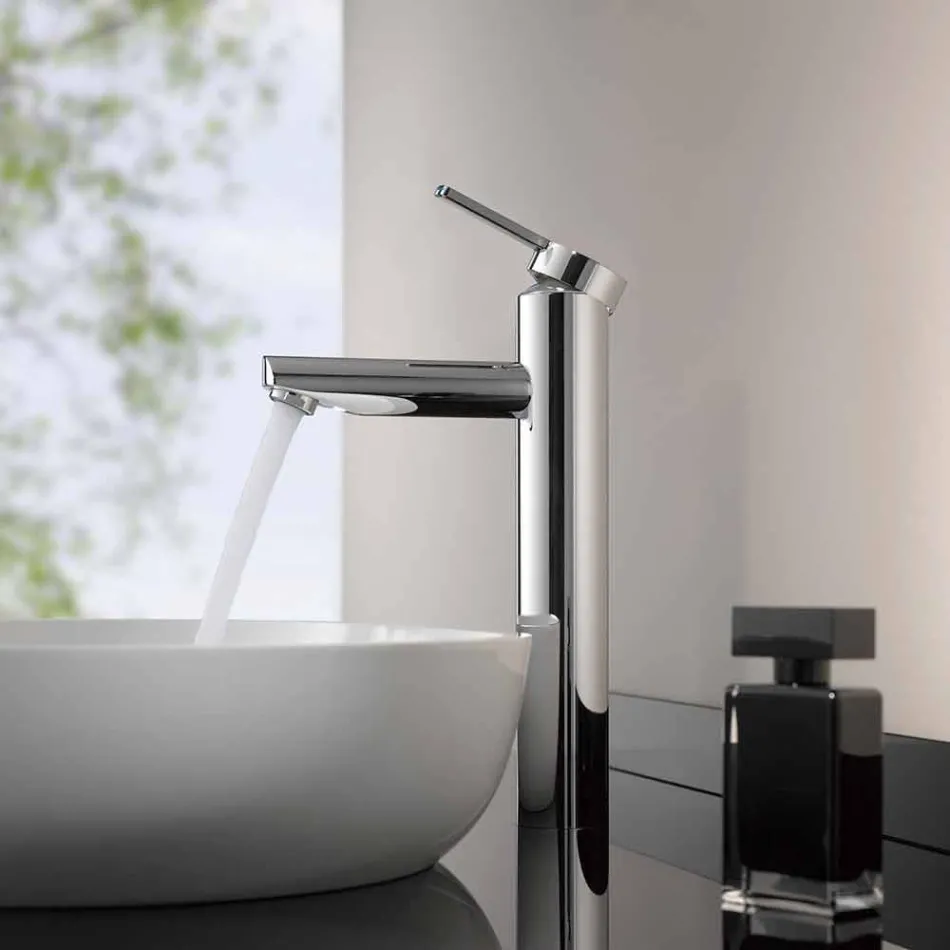 Modern Design Single Lever Mixer for Bathroom Washbasin in Metal - Zanio Viadurini