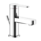 Single-lever basin mixer with flat design in chromed brass - Agenore Viadurini