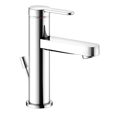 Single-lever basin mixer with flat design in chromed brass - Agenore Viadurini