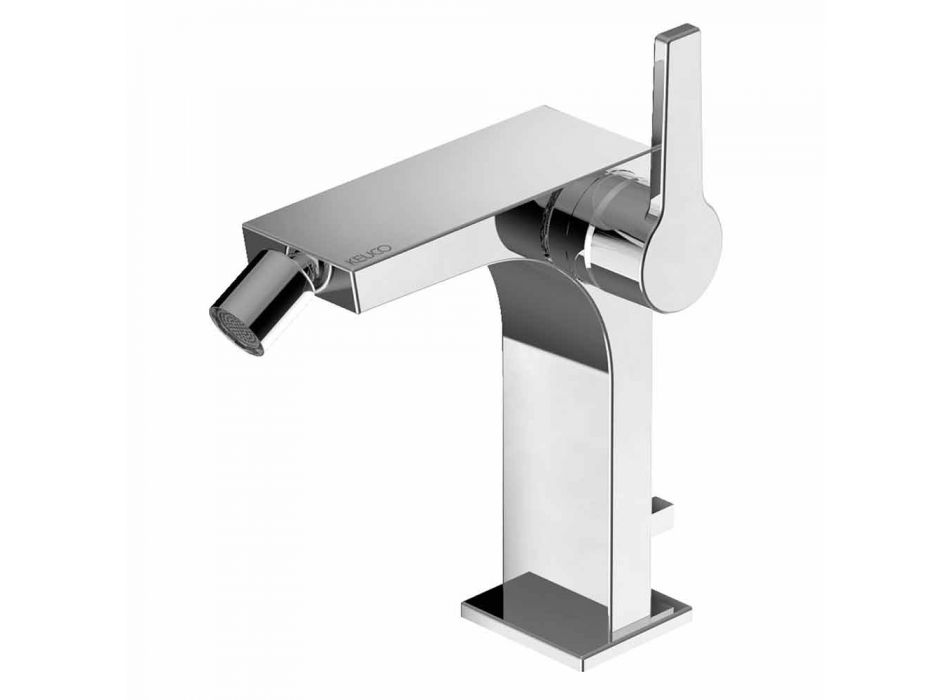 Modern Single-lever Bidet Mixer in Metal with Drain - Etto