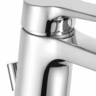 Modern Single-lever Bathroom Basin Mixer in Chromed Metal - Clari Viadurini