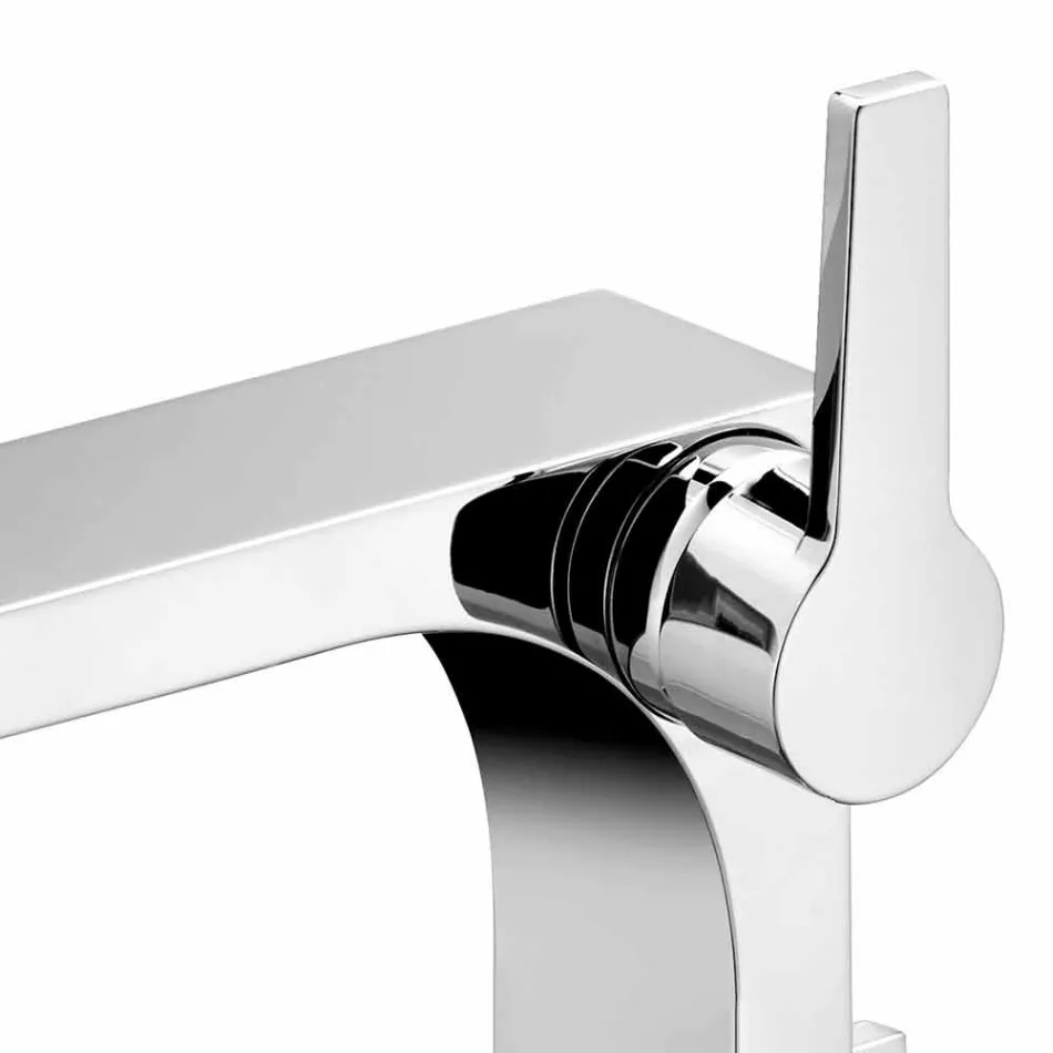 Modern Single-lever Basin Mixer with Metal Drain - Etto Viadurini