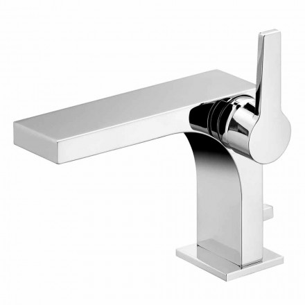 Modern Single-lever Basin Mixer with Metal Drain - Etto Viadurini