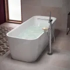 Modern Single-lever Bathtub Mixer with Metal Shower Head - Pinto Viadurini